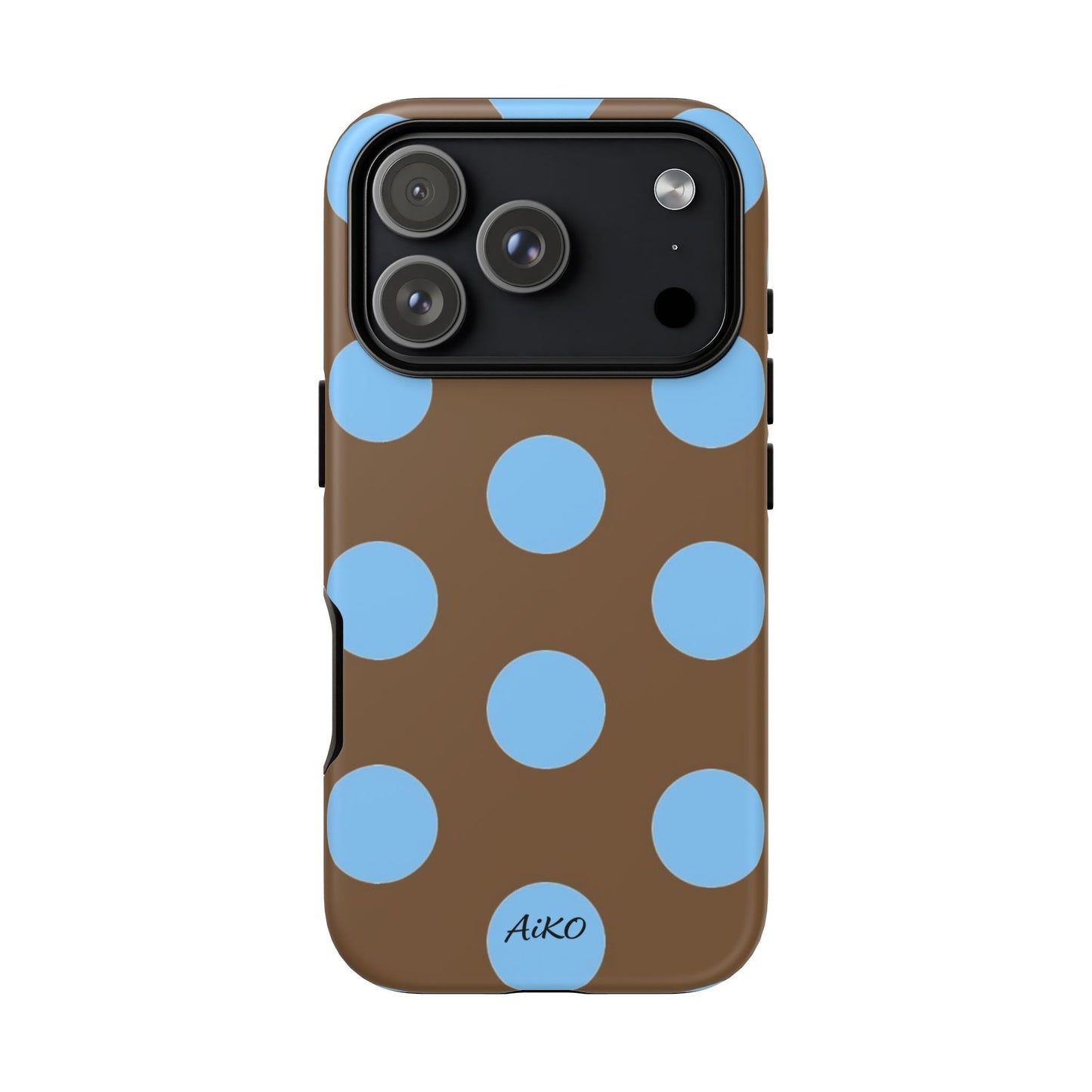 Polka Dots (Blue & Brown)