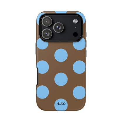 Polka Dots (Blue & Brown)