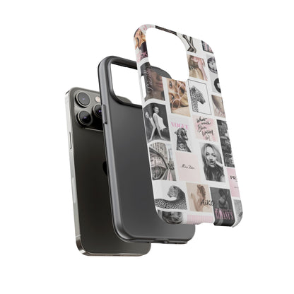 Fashion Collage Phone Case — Pink Vogue Magazine Aesthetic Tough Case