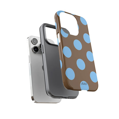 Polka Dots (Blue & Brown)