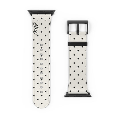 Polka Dot ( White and Black) Apple Watch Band