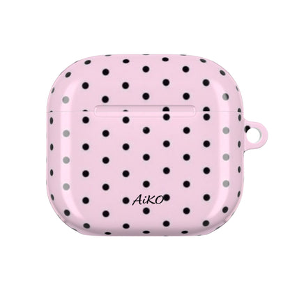 Polka Dot ( Pink and Black) AirPods Cases