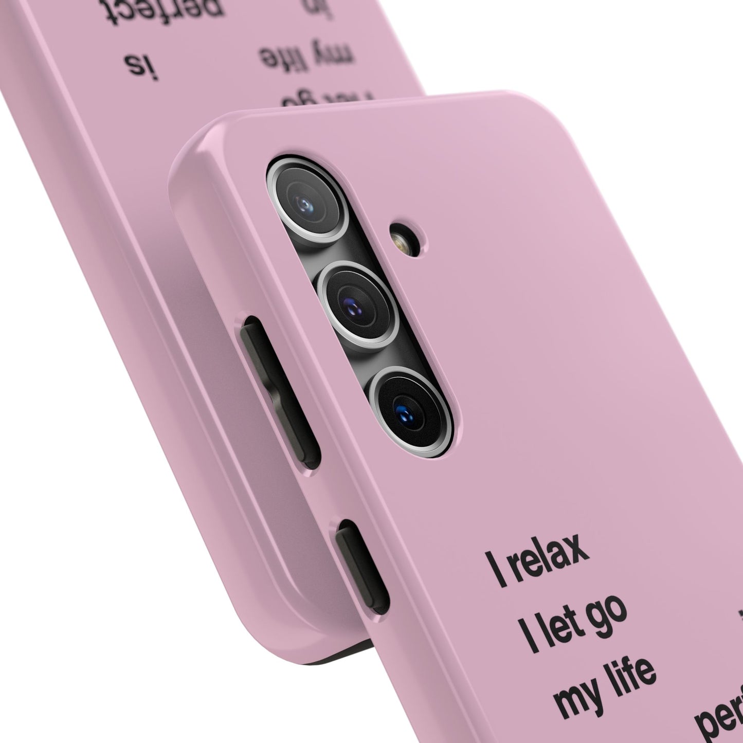 Pink Minimalist 'I relax I let go my life is in perfect flow'