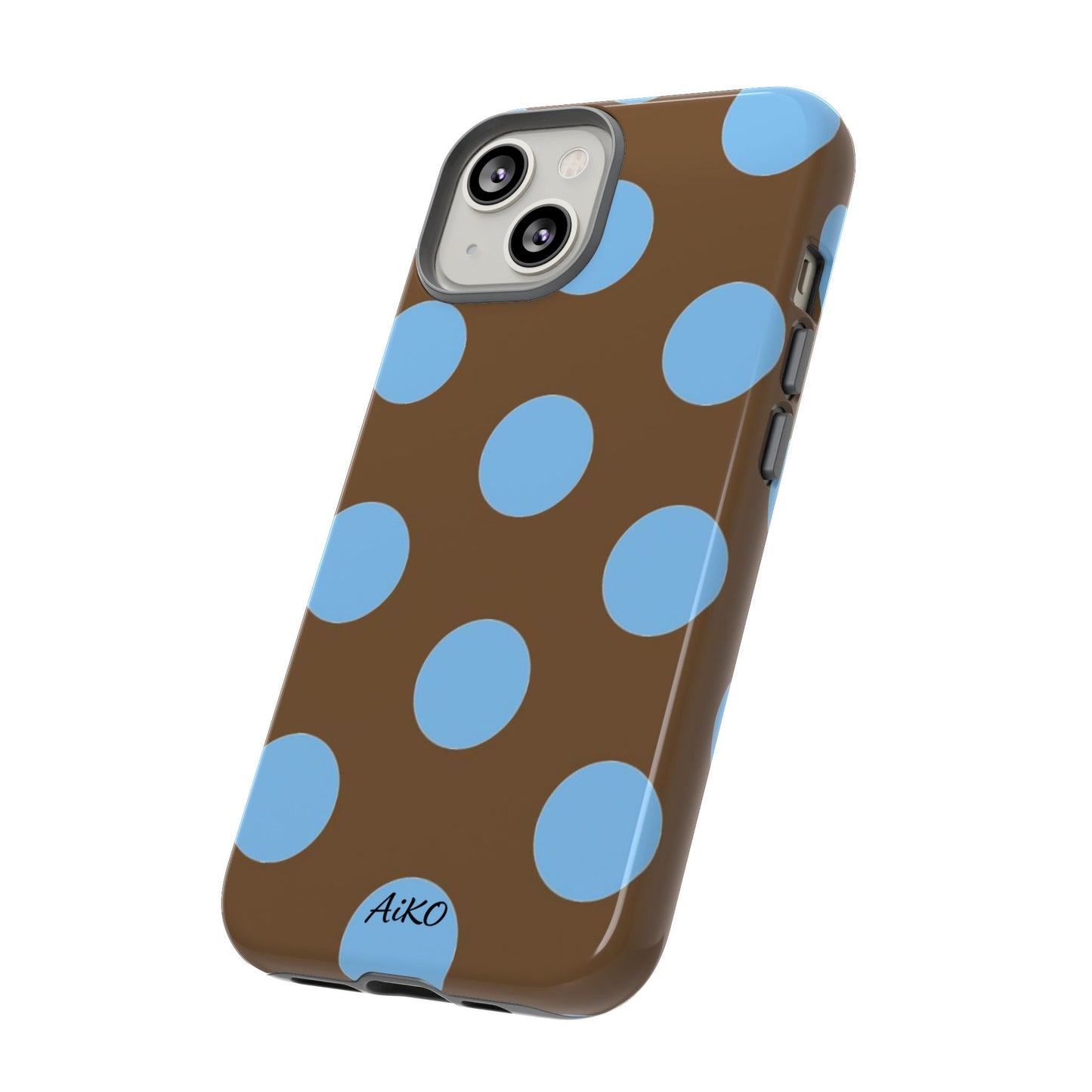 Polka Dots (Blue & Brown)