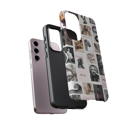 Fashion Collage Phone Case — Pink Vogue Magazine Aesthetic Tough Case