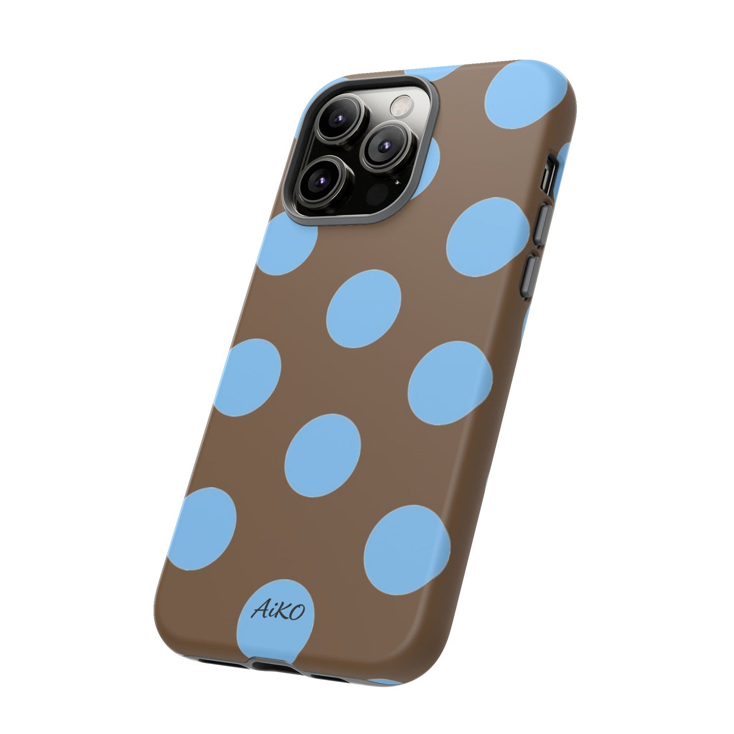 Polka Dots (Blue & Brown)