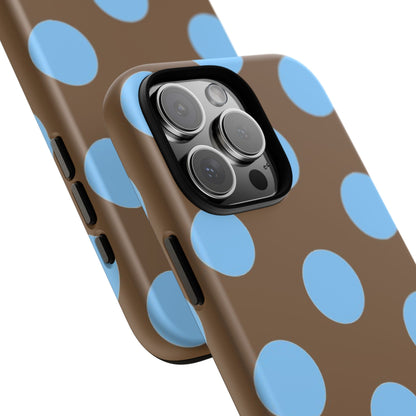 Polka Dots (Blue & Brown)