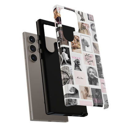 Fashion Collage Phone Case — Pink Vogue Magazine Aesthetic Tough Case