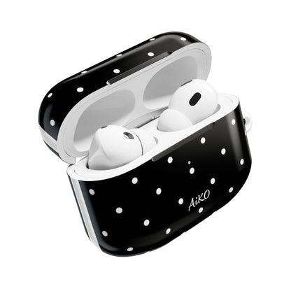 Polka Dot (Black and white) AirPods Cases