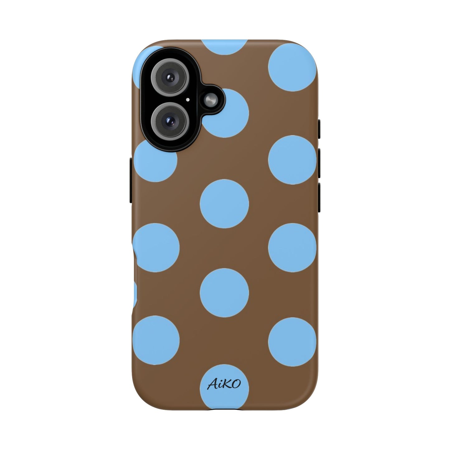 Polka Dots (Blue & Brown)