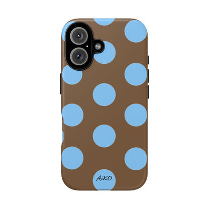 Polka Dots (Blue & Brown)