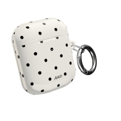 Polka Dot ( White and Black) AirPods Cases
