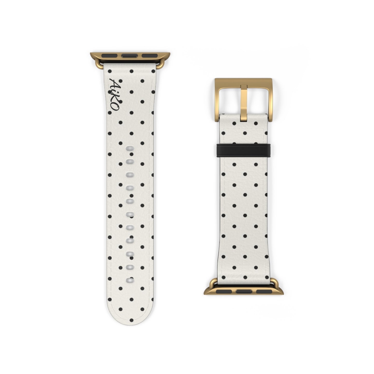 Polka Dot ( White and Black) Apple Watch Band