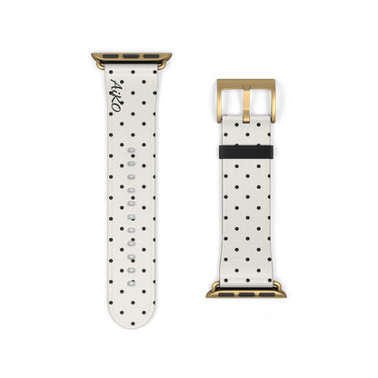 Polka Dot ( White and Black) Apple Watch Band