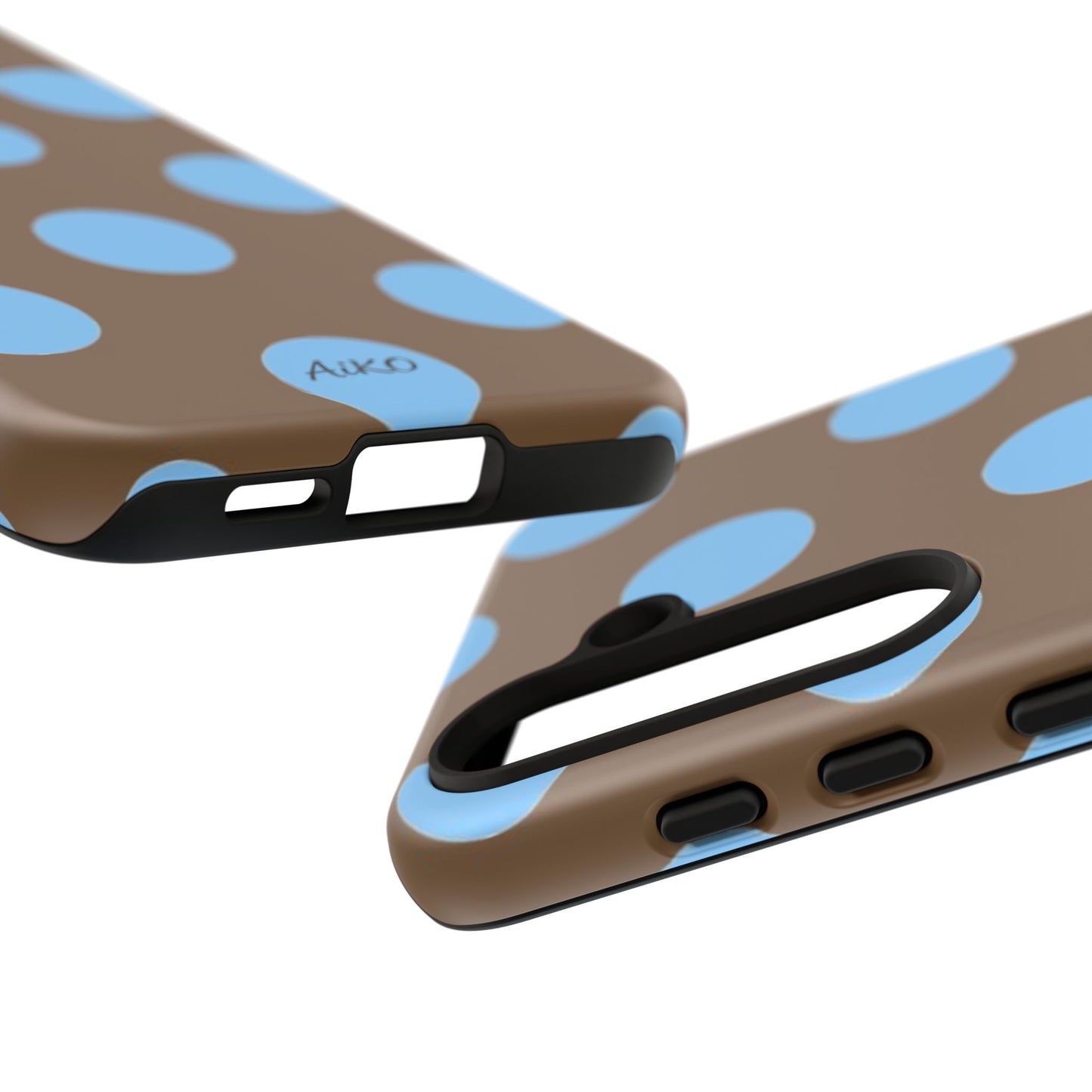 Polka Dots (Blue & Brown)