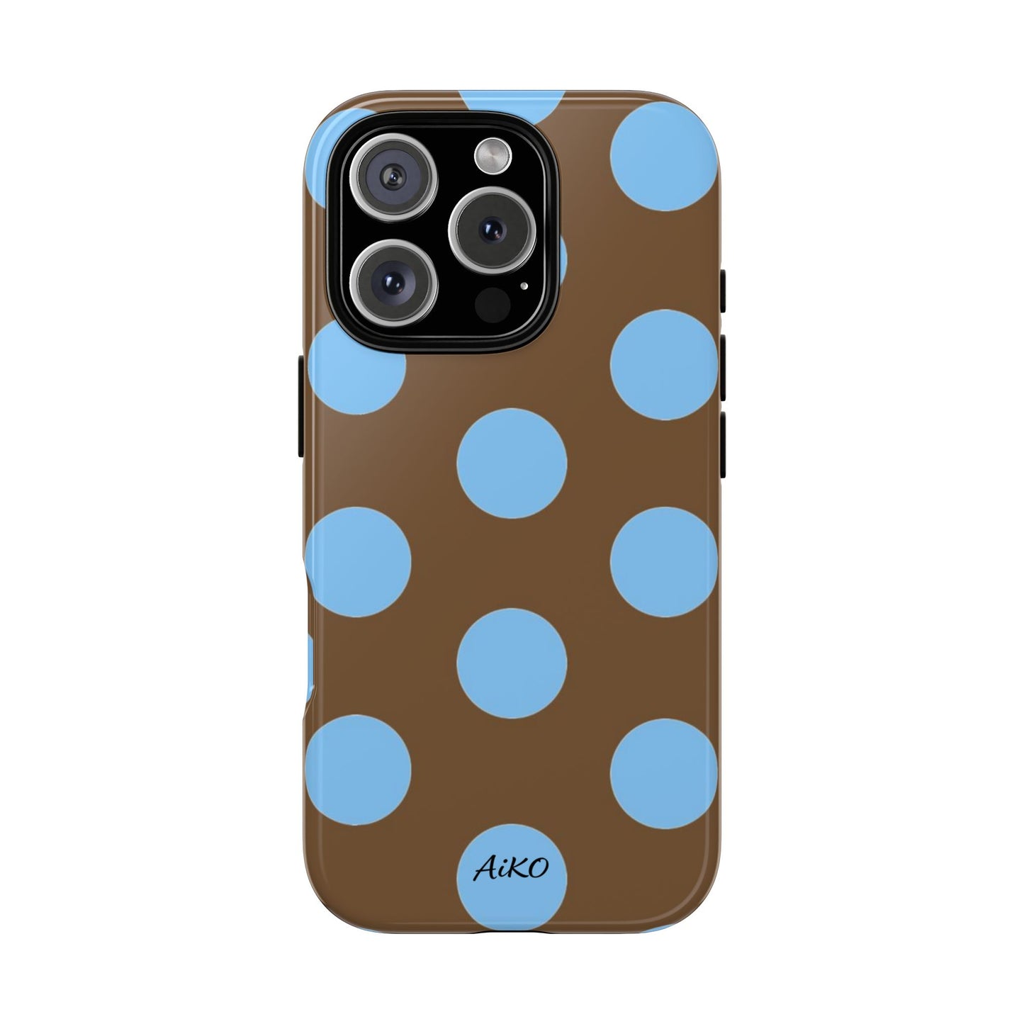 Polka Dots (Blue & Brown)
