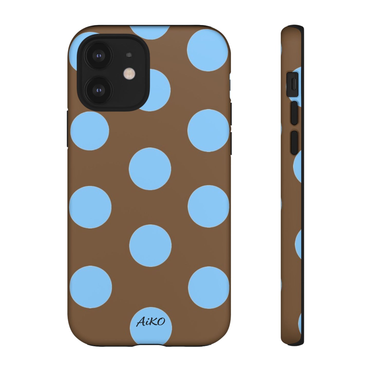 Polka Dots (Blue & Brown)