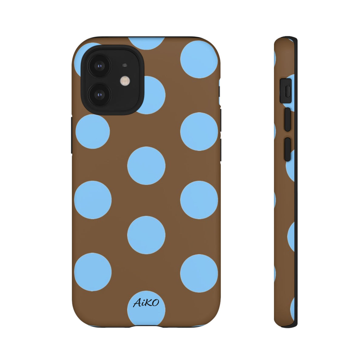 Polka Dots (Blue & Brown)