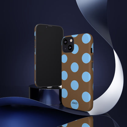 Polka Dots (Blue & Brown)