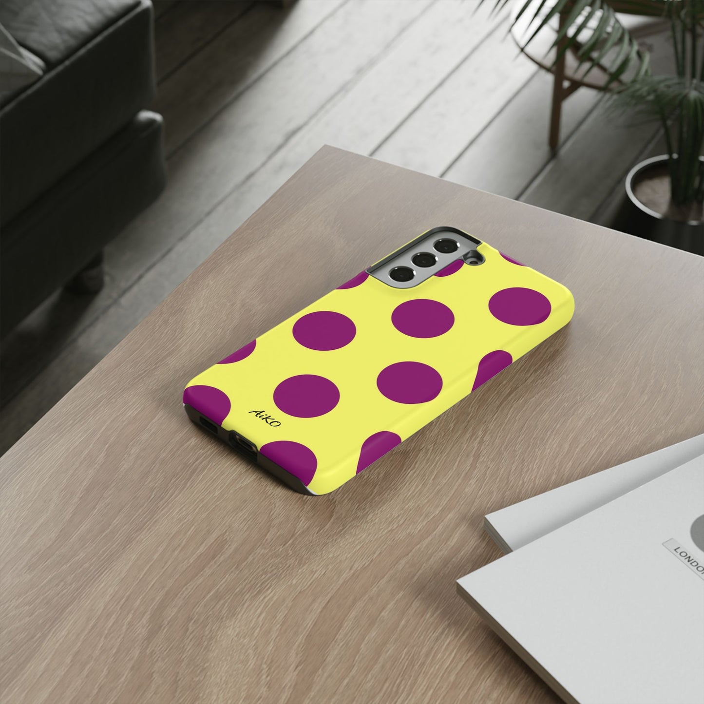 Polka Dots (Yellow & Purple)