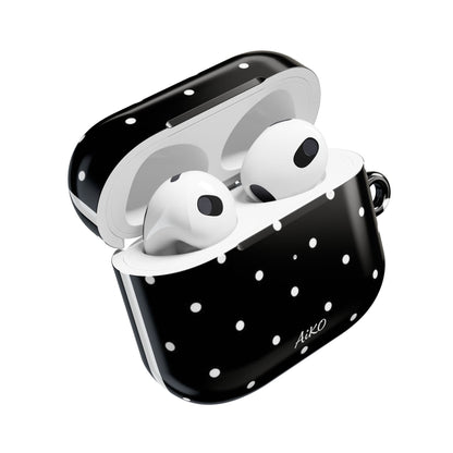 Polka Dot (Black and white) AirPods Cases