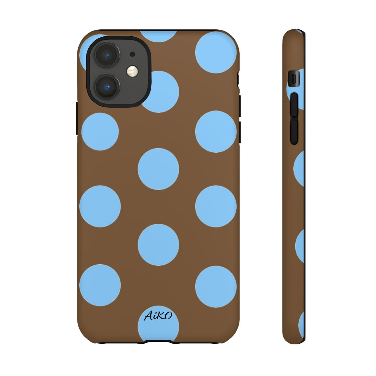 Polka Dots (Blue & Brown)