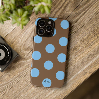 Polka Dots (Blue & Brown)