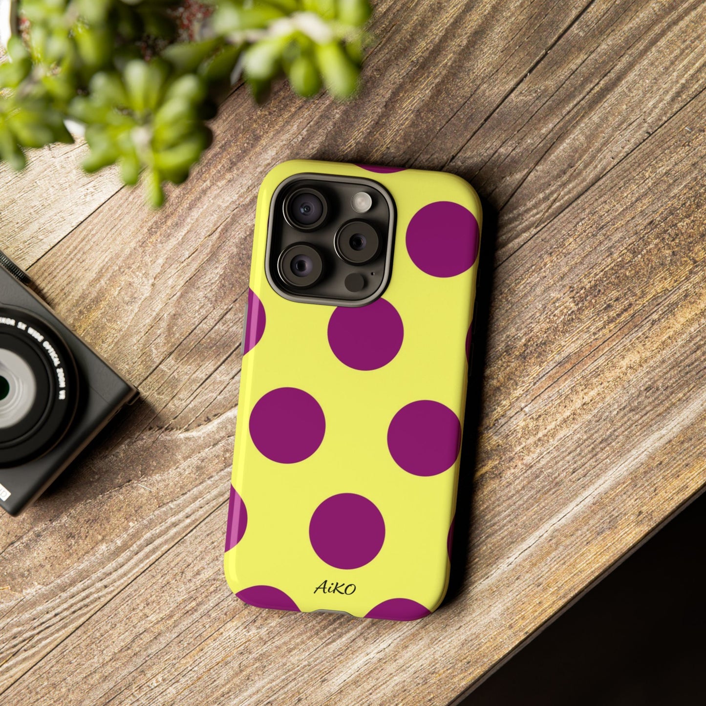 Polka Dots (Yellow & Purple)