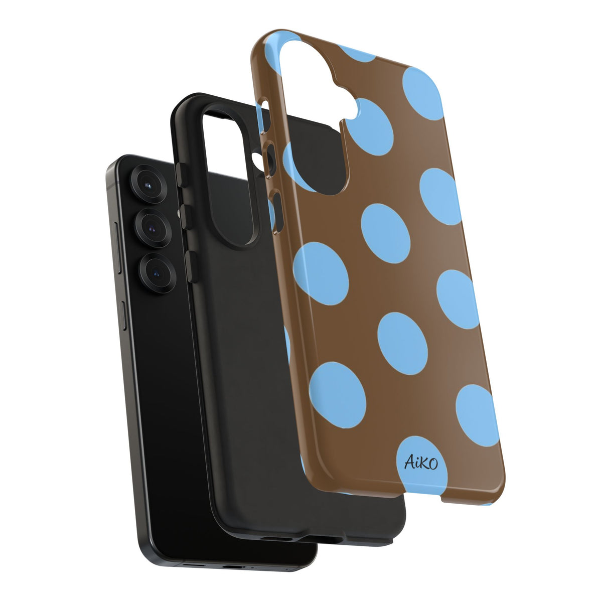 Polka Dots (Blue & Brown)