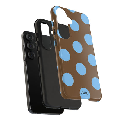 Polka Dots (Blue & Brown)