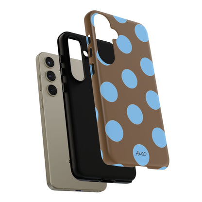 Polka Dots (Blue & Brown)
