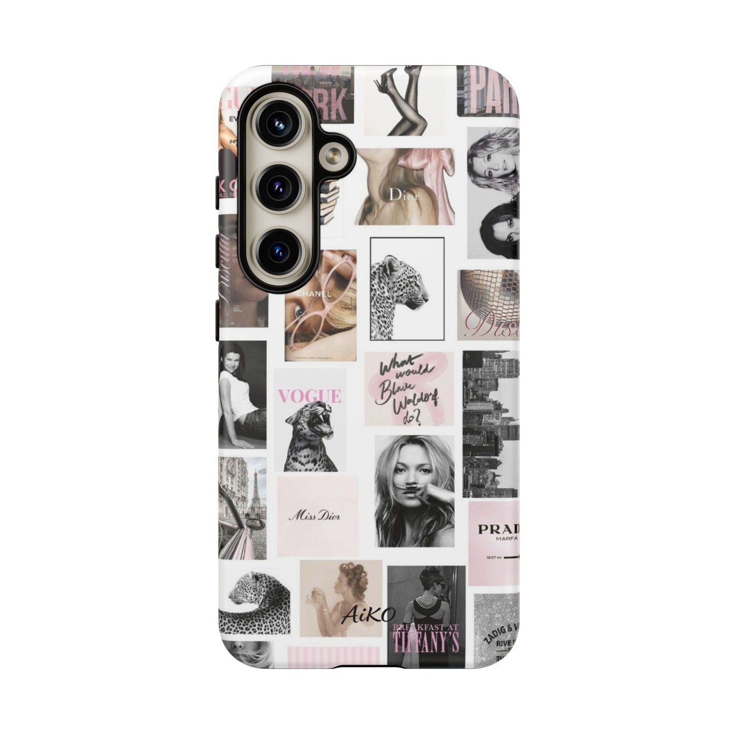 Fashion Collage Phone Case — Pink Vogue Magazine Aesthetic Tough Case