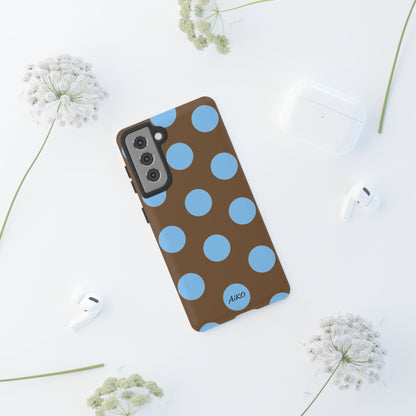 Polka Dots (Blue & Brown)