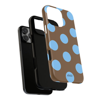 Polka Dots (Blue & Brown)