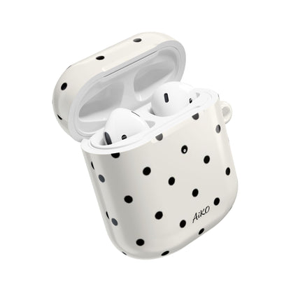 Polka Dot ( White and Black) AirPods Cases