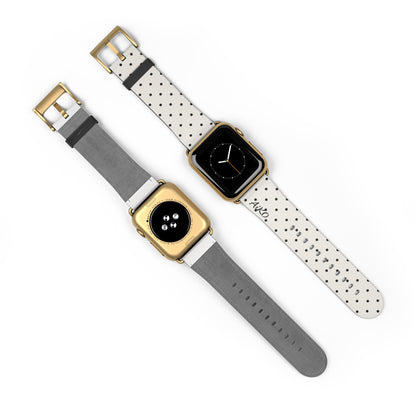 Polka Dot ( White and Black) Apple Watch Band