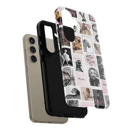Fashion Collage Phone Case — Pink Vogue Magazine Aesthetic Tough Case