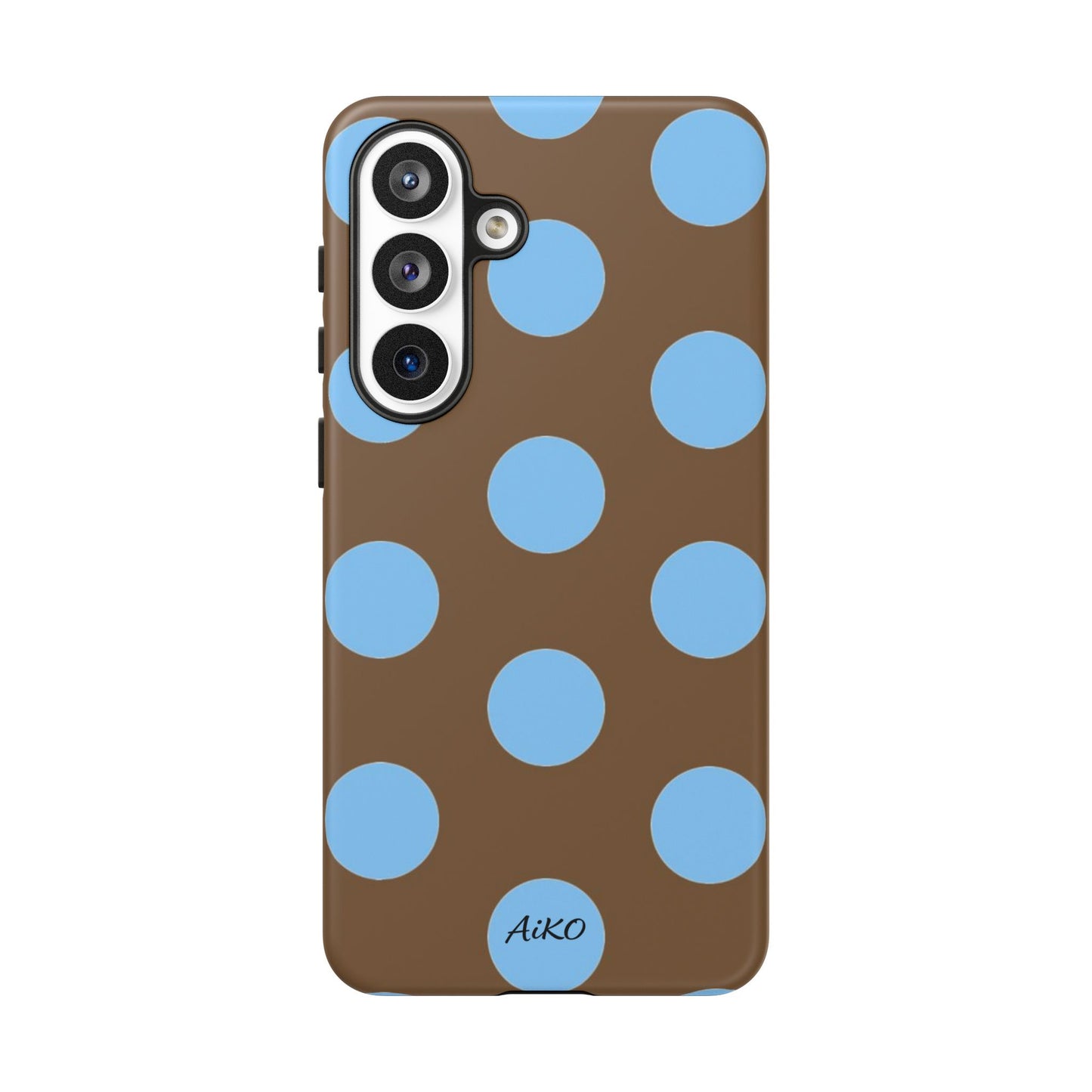 Polka Dots (Blue & Brown)