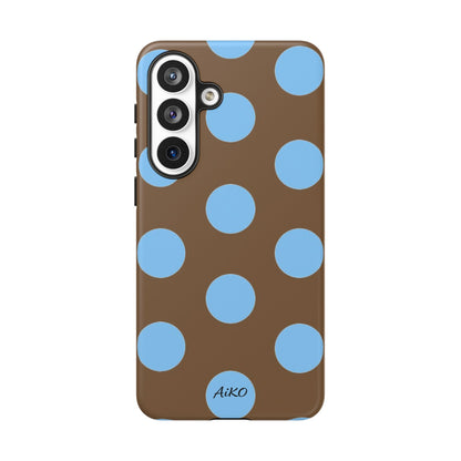 Polka Dots (Blue & Brown)
