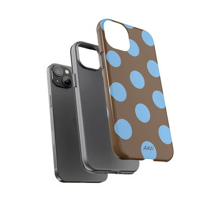 Polka Dots (Blue & Brown)