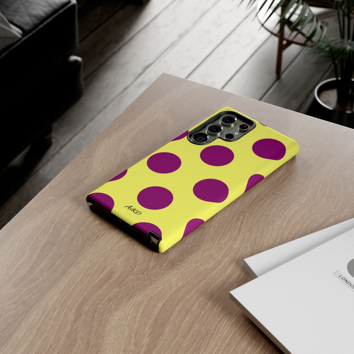 Polka Dots (Yellow & Purple)