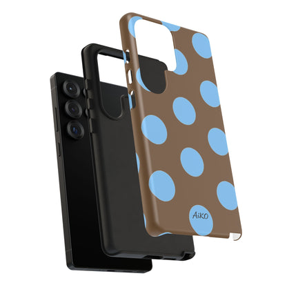 Polka Dots (Blue & Brown)