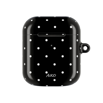 Polka Dot (Black and white) AirPods Cases
