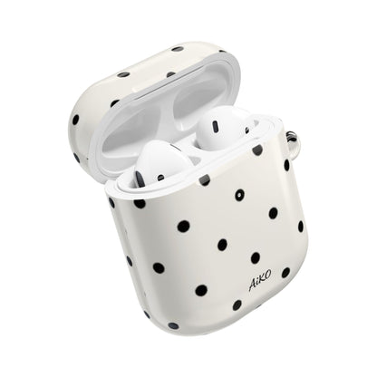 Polka Dot ( White and Black) AirPods Cases