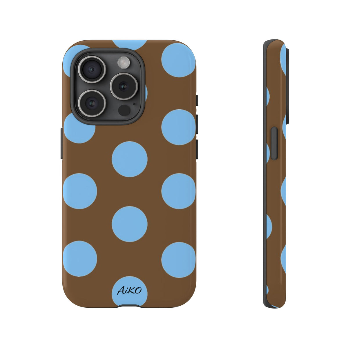 Polka Dots (Blue & Brown)