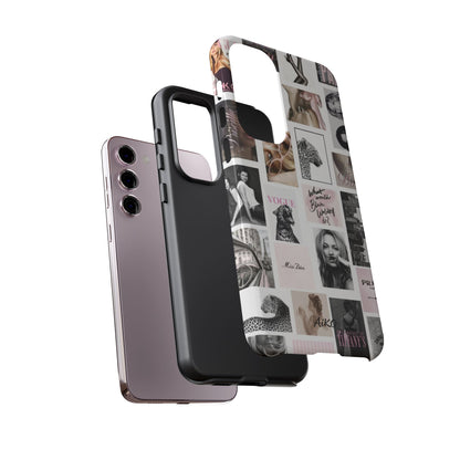 Fashion Collage Phone Case — Pink Vogue Magazine Aesthetic Tough Case
