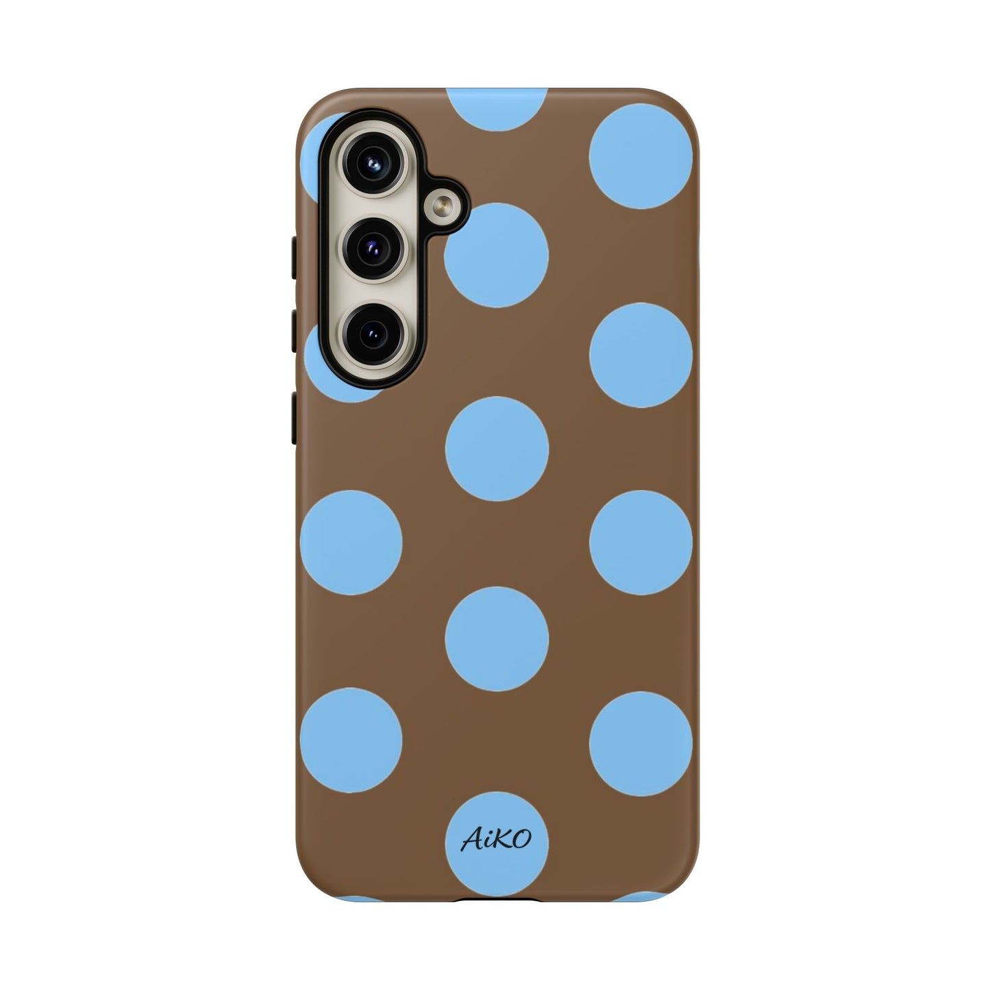 Polka Dots (Blue & Brown)
