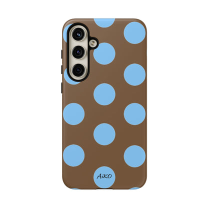 Polka Dots (Blue & Brown)