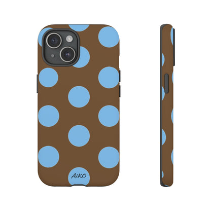 Polka Dots (Blue & Brown)