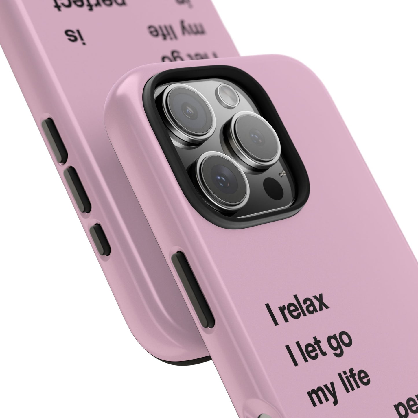 Pink Minimalist 'I relax I let go my life is in perfect flow'